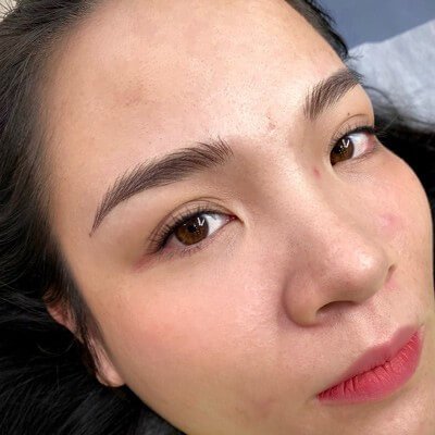 Khoá học Điêu khắc HairStrokes 9 7 nữ sau khi điêu khắc lông mày