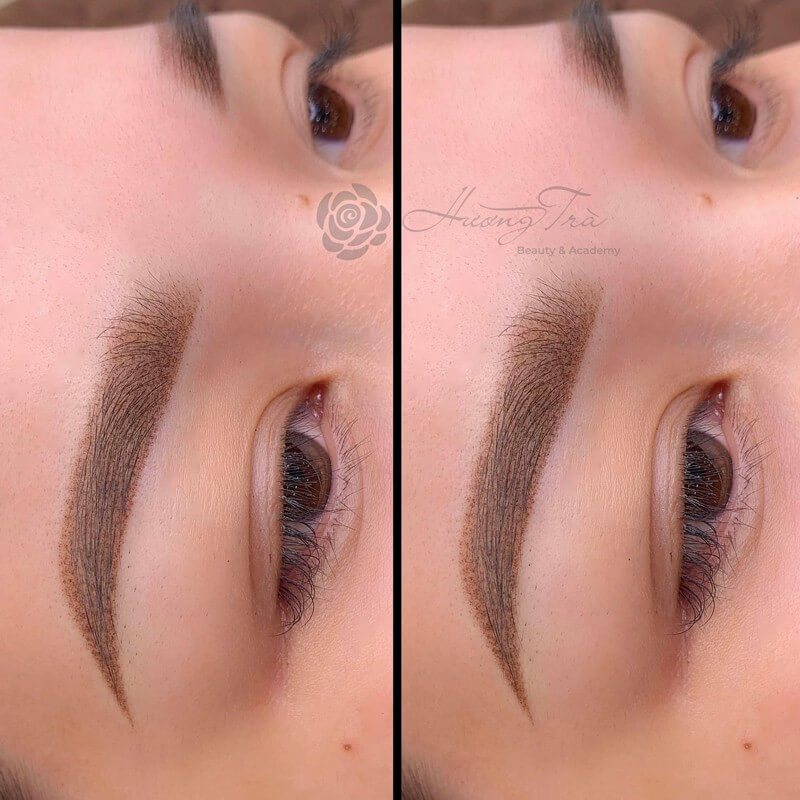 Nên chọn điêu khắc chân mày hay phun mày? 3 phun may ombre 1