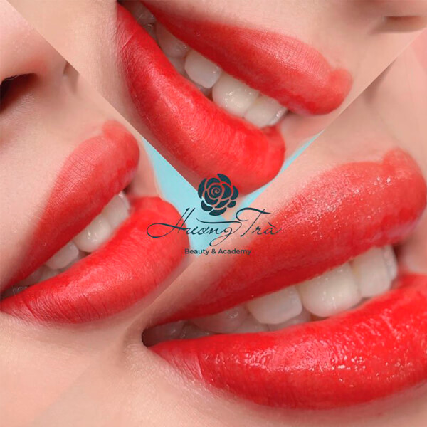 Có nên khử thâm môi và phun môi không? Quy trình khử thâm môi và phun môi như thế nào? 3 Phun môi màu đỏ ruby