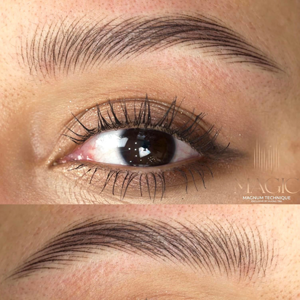 Hướng dẫn điêu khắc lông mày và học điêu khắc lông mày online 2 Lông mày điêu khắc bằng máy và kim Magnum