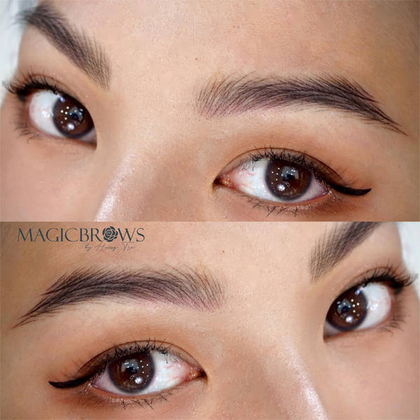 Điêu khắc lông mày có đau không? Những điều cần biết khi điêu khắc lông mày 4 Điêu khắc chân mày Hairstrokes